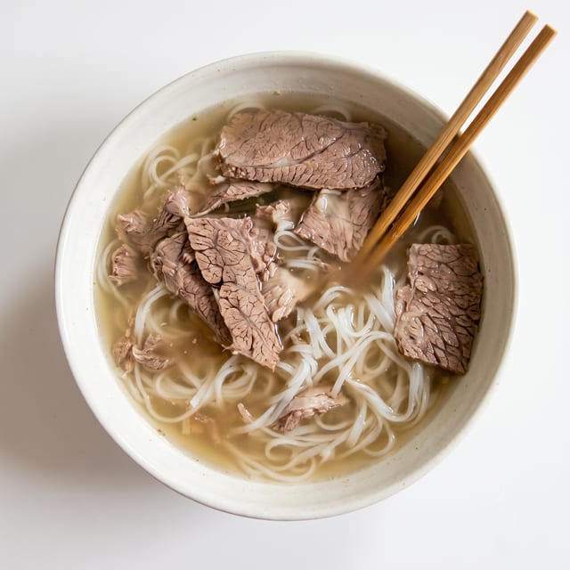 Kid's Noodle Soup with Beef Flank.