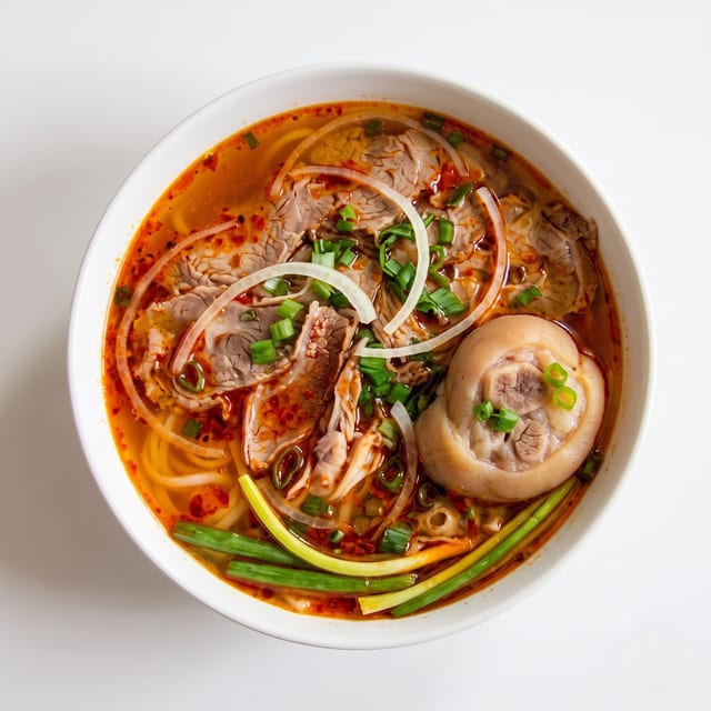 Hue Spicy Style with Rice Vermicelli.