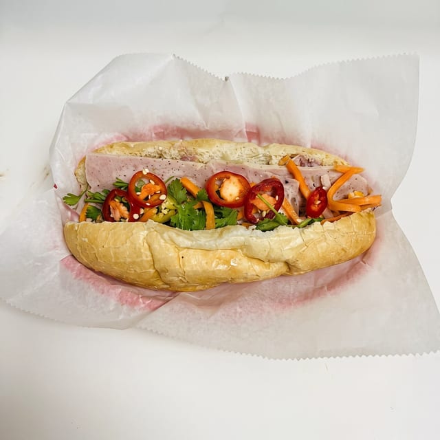 Steamed Pork Roll Sandwich.