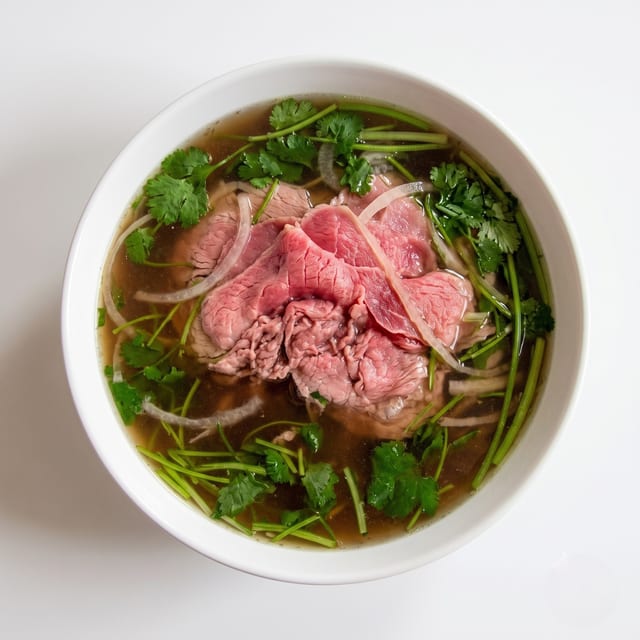 Noodle Soup with Eye Round Steak.