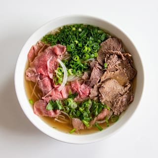 Noodle Soup with Eye Round Steak & Well-Done Flank