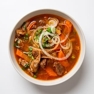 Spicy Beef Stew with Rice Vermicelli