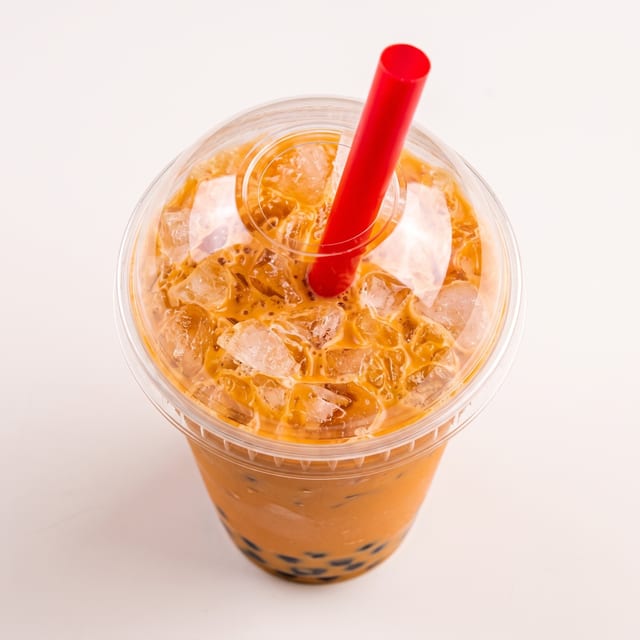 Iced Thai Tea with Coconut.