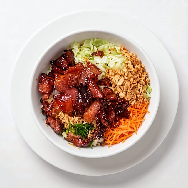 Rice Vermicelli with Egg Rolls.